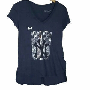Under Amour‎ XS Yankees blue/silver loose T-shirt